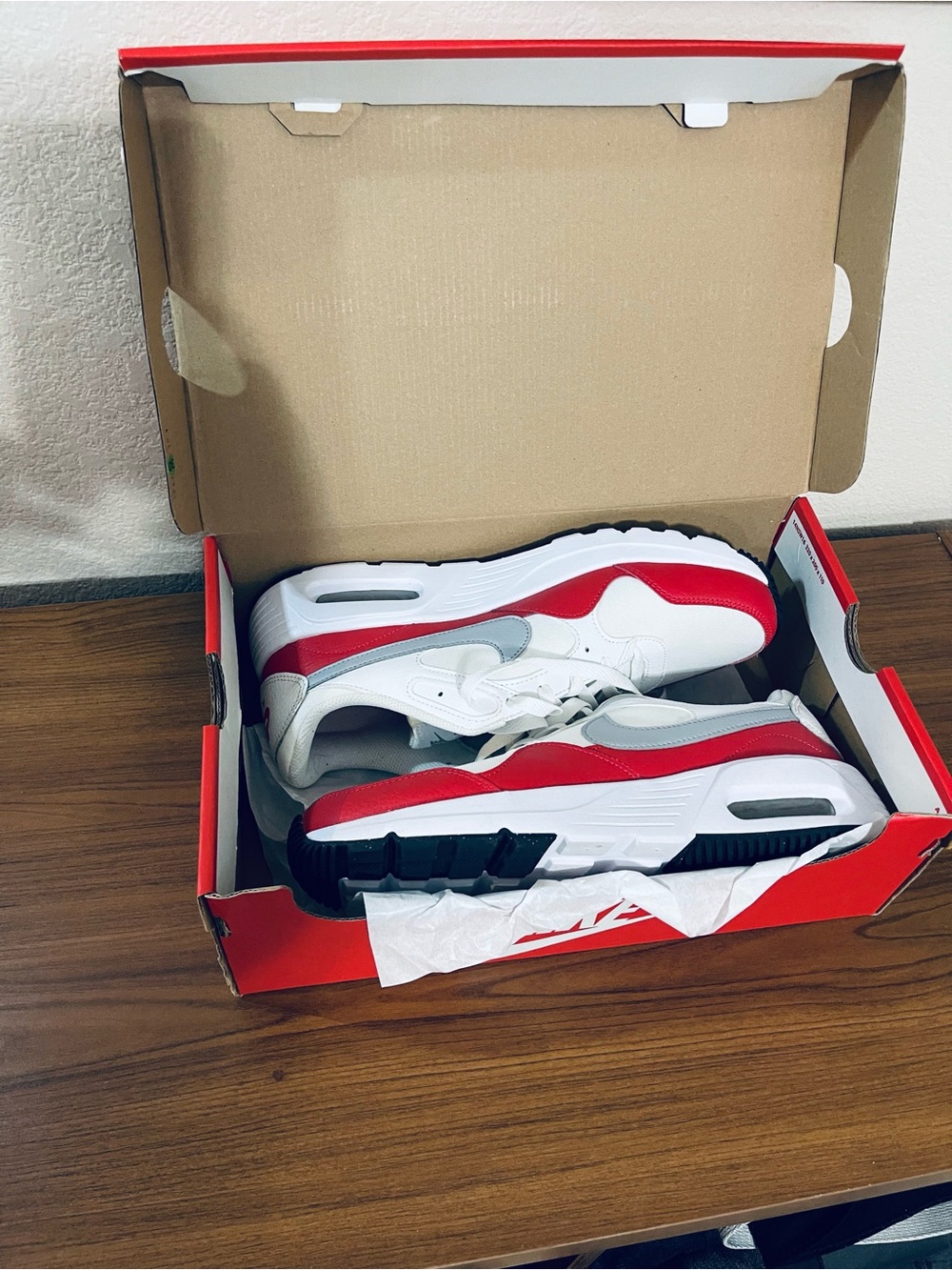 Nike White, Red and Gray Men's Sneakers